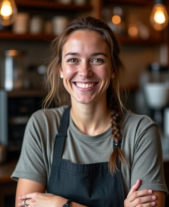 A friendly portrait of the Meander Mug founder.